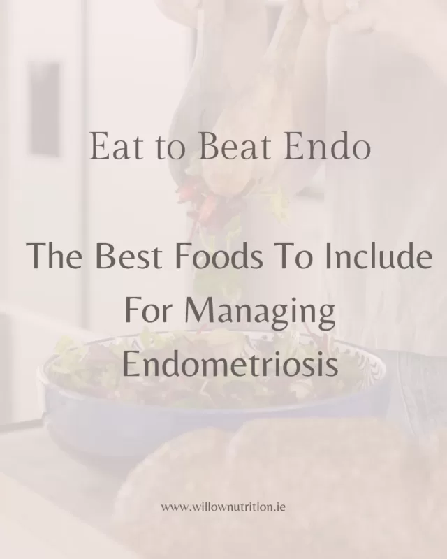 Confused as to what to include to help with your Endo? 

Instead of focusing what to take out let's look at what we can add in! 

Focus on healthy fats, anti-inflammatory, fibre rich, gut loving and protein dense foods. 

If you have Endo it is important to get some one to one dietary advice to support your individual symptoms as everyone is different. Some foods tolerated by some may not be tolerated by others. 

Please get in touch if you would like to know more or drop a 💛 in the comments if you found this helpful!

#endometriosis #endometriosisnutrition #workwithadietitian #willownutrition #intuitiveeatingfertilitydietitian #irishdietitians #corudietitian #virtualdietitian #FertilityNutrition