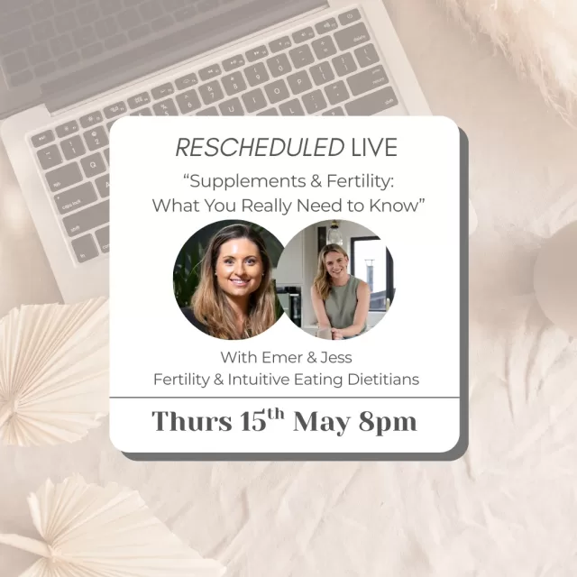 Round 2 For The Supplements & Fertility Live!

Join us on Thursday 15th May at 8pm! 

🤔Stumped on supplements??🤔

Not sure what is worth spending money on?
Confused at the doses and forms?
Is a prenatal really enough?

Join Emer and myself for an Instagram live this Thursday at 8pm to chat all things fertility supplements.

Comment ❤️ below it you'll be joining us!

#fertilityharmonycourse #FertilityNutrition #corudieititian #workwithadietitian #evidencebased #Irishdietitian #fertilitysupplements